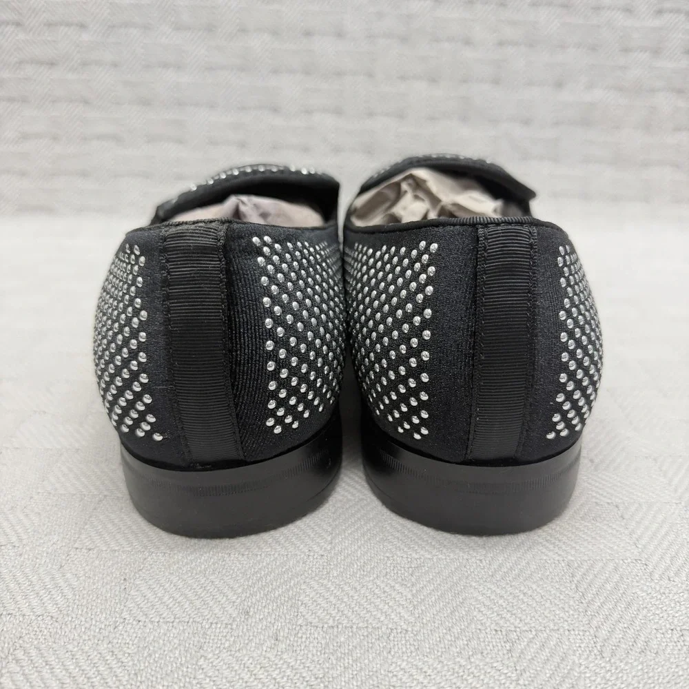 Stacy Adams Men‎ Shoes Swagger Studded Slip On Satin Black 25228-042 Size 11